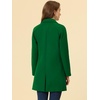 image:imageAllegra K Womens Notched Lapel Peacoat Double Breasted Trench Winter Coat  Raglan Long Sleeve Outerwear Elegant Overcoat Pockets Fully lined Work Office Business CasualGrass Green