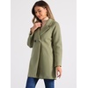 image:imageAllegra K Womens Notched Lapel Peacoat Double Breasted Trench Winter Coat  Raglan Long Sleeve Outerwear Elegant Overcoat Pockets Fully lined Work Office Business CasualPea Green