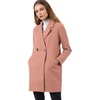 image:imageAllegra K Womens Notched Lapel Peacoat Double Breasted Trench Winter Coat  Raglan Long Sleeve Outerwear Elegant Overcoat Pockets Fully lined Work Office Business CasualDark Pink