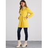image:imageAllegra K Womens Notched Lapel Peacoat Double Breasted Trench Winter Coat  Raglan Long Sleeve Outerwear Elegant Overcoat Pockets Fully lined Work Office Business CasualYellow