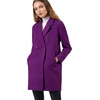 image:imageAllegra K Womens Notched Lapel Peacoat Double Breasted Trench Winter Coat  Raglan Long Sleeve Outerwear Elegant Overcoat Pockets Fully lined Work Office Business CasualPurple