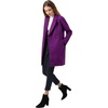 image:imageAllegra K Womens Notched Lapel Peacoat Double Breasted Trench Winter Coat  Raglan Long Sleeve Outerwear Elegant Overcoat Pockets Fully lined Work Office Business CasualPurple