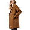 image:imageAllegra K Womens Notched Lapel Peacoat Double Breasted Trench Winter Coat  Raglan Long Sleeve Outerwear Elegant Overcoat Pockets Fully lined Work Office Business CasualBrown