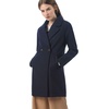 image:imageAllegra K Womens Notched Lapel Peacoat Double Breasted Trench Winter Coat  Raglan Long Sleeve Outerwear Elegant Overcoat Pockets Fully lined Work Office Business CasualBlue