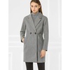 image:imageAllegra K Womens Notched Lapel Peacoat Double Breasted Trench Winter Coat  Raglan Long Sleeve Outerwear Elegant Overcoat Pockets Fully lined Work Office Business CasualGrey