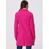 image:imageAllegra K Womens Notched Lapel Peacoat Double Breasted Trench Winter Coat  Raglan Long Sleeve Outerwear Elegant Overcoat Pockets Fully lined Work Office Business CasualHot Pink