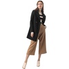 image:imageAllegra K Womens Notched Lapel Peacoat Double Breasted Trench Winter Coat  Raglan Long Sleeve Outerwear Elegant Overcoat Pockets Fully lined Work Office Business CasualBlack