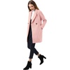 image:imageAllegra K Womens Notched Lapel Peacoat Double Breasted Trench Winter Coat  Raglan Long Sleeve Outerwear Elegant Overcoat Pockets Fully lined Work Office Business CasualLight Pink