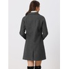 image:imageAllegra K Womens Notched Lapel Peacoat Double Breasted Trench Winter Coat  Raglan Long Sleeve Outerwear Elegant Overcoat Pockets Fully lined Work Office Business CasualDark Grey