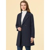 image:imageAllegra K Womens Notched Lapel Peacoat Double Breasted Trench Winter Coat  Raglan Long Sleeve Outerwear Elegant Overcoat Pockets Fully lined Work Office Business CasualBlue