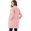 image:imageAllegra K Womens Notched Lapel Peacoat Double Breasted Trench Winter Coat  Raglan Long Sleeve Outerwear Elegant Overcoat Pockets Fully lined Work Office Business CasualLight Pink