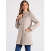 image:imageAllegra K Womens Notched Lapel Peacoat Double Breasted Trench Winter Coat  Raglan Long Sleeve Outerwear Elegant Overcoat Pockets Fully lined Work Office Business CasualLight Grey