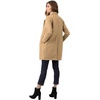 image:imageAllegra K Womens Notched Lapel Peacoat Double Breasted Trench Winter Coat  Raglan Long Sleeve Outerwear Elegant Overcoat Pockets Fully lined Work Office Business CasualKhaki
