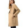 image:imageAllegra K Womens Notched Lapel Peacoat Double Breasted Trench Winter Coat  Raglan Long Sleeve Outerwear Elegant Overcoat Pockets Fully lined Work Office Business CasualKhaki