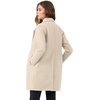 image:imageAllegra K Womens Notched Lapel Peacoat Double Breasted Trench Winter Coat  Raglan Long Sleeve Outerwear Elegant Overcoat Pockets Fully lined Work Office Business CasualCream White