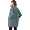 image:imageAllegra K Womens Notched Lapel Peacoat Double Breasted Trench Winter Coat  Raglan Long Sleeve Outerwear Elegant Overcoat Pockets Fully lined Work Office Business CasualDusty Blue