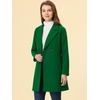 image:imageAllegra K Womens Notched Lapel Peacoat Double Breasted Trench Winter Coat  Raglan Long Sleeve Outerwear Elegant Overcoat Pockets Fully lined Work Office Business CasualGrass Green