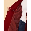 image:imageAllegra K Womens Notched Lapel Peacoat Double Breasted Trench Winter Coat  Raglan Long Sleeve Outerwear Elegant Overcoat Pockets Fully lined Work Office Business CasualDark Red