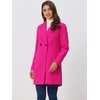 image:imageAllegra K Womens Notched Lapel Peacoat Double Breasted Trench Winter Coat  Raglan Long Sleeve Outerwear Elegant Overcoat Pockets Fully lined Work Office Business CasualHot Pink