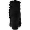 image:imageAllegra K Womens Ruffle Ankle Boots Block Heel  Chunky Heel Round Toe Side Zipper Heel 3 59 Inches Party Halloween days Christmas Days Dating EveningBlack
