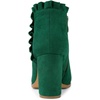 image:imageAllegra K Womens Ruffle Ankle Boots Block Heel  Chunky Heel Round Toe Side Zipper Heel 3 59 Inches Party Halloween days Christmas Days Dating EveningDark Green