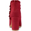 image:imageAllegra K Womens Ruffle Ankle Boots Block Heel  Chunky Heel Round Toe Side Zipper Heel 3 59 Inches Party Halloween days Christmas Days Dating EveningRed
