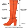 image:imageAllegra K Womens Side Zipper Chunky Heel Knee High Boots  3 17 inches Heel Boot with Side Zip Faux Suede Round Toe Comfort Fall Winter Knee Boots Casual Office 9 Orange