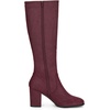 image:imageAllegra K Womens Side Zipper Chunky Heel Knee High Boots  3 17 inches Heel Boot with Side Zip Faux Suede Round Toe Comfort Fall Winter Knee Boots Casual OfficeBurgundy
