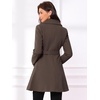 image:imageAllegra K Womens Winter Pea Coats Shawl Lapel Double Breasted Overcoat  Elegant Warm Outfit Long Sleeve Business Work Office Outerwear Aline Trench Coat DailyCoffee
