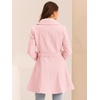 image:imageAllegra K Womens Winter Pea Coats Shawl Lapel Double Breasted Overcoat  Elegant Warm Outfit Long Sleeve Business Work Office Outerwear Aline Trench Coat DailyPink