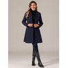 image:imageAllegra K Womens Winter Pea Coats Shawl Lapel Double Breasted Overcoat  Elegant Warm Outfit Long Sleeve Business Work Office Outerwear Aline Trench Coat DailyDark Blue