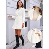 image:imageAllegra K Womens Winter Pea Coats Shawl Lapel Double Breasted Overcoat  Elegant Warm Outfit Long Sleeve Business Work Office Outerwear Aline Trench Coat DailyWhite