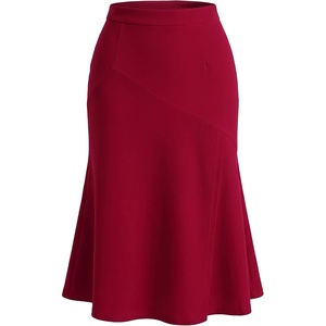 image:imageAllegra K Fishtail Skirt for Women Panel Business Causal Fitted Skirts  High Waist Fare Skirt Stretchy Office Work Elegant Dressy CasualDark Red
