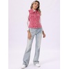 image:imageAllegra K Womens Buttoned Washed Denim Vest Jacket W Chest Flap PocketsWashed Red