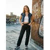 image:imageAllegra K Womens Cropped Denim Jacket Short Cap Sleeve Button Down Summer Casual Crop Jean JacketDark Blue