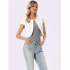 image:imageAllegra K Womens Denim Jacket Short Sleeve Jean Jacket Slim Fit Summer Outfits Casual Cropped JacketWhite