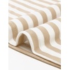 image:imageAllegra K Womens Striped Shirts Peter Pan Collar Casual Long Sleeve Top  Contrast Color Elastic Loop Closure Doll Collar Long Sleeve Striped Shirt Peter Pan Collar FittedApricot