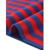 image:imageAllegra K Womens Striped Shirts Peter Pan Collar Casual Long Sleeve Top  Contrast Color Elastic Loop Closure Doll Collar Long Sleeve Striped Shirt Peter Pan Collar FittedRed Blue