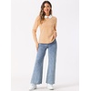 image:imageAllegra K Womens Striped Shirts Peter Pan Collar Casual Long Sleeve Top  Contrast Color Elastic Loop Closure Doll Collar Long Sleeve Striped Shirt Peter Pan Collar FittedYellow Pink