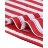 image:imageAllegra K Womens Striped Shirts Peter Pan Collar Casual Long Sleeve Top  Contrast Color Elastic Loop Closure Doll Collar Long Sleeve Striped Shirt Peter Pan Collar FittedRed
