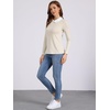 image:imageAllegra K Womens Striped Shirts Peter Pan Collar Casual Long Sleeve Top  Contrast Color Elastic Loop Closure Doll Collar Long Sleeve Striped Shirt Peter Pan Collar FittedApricot