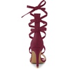 image:imageAllegra K Women Faux Suede Open Toe Stiletto Heel Lace Up Sandals  Strappy design ABS heel Open toe Lace up Stiletto heel Office Party Evening Dating 3 34 inch heightBurgundy