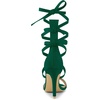 image:imageAllegra K Women Faux Suede Open Toe Stiletto Heel Lace Up Sandals  Strappy design ABS heel Open toe Lace up Stiletto heel Office Party Evening Dating 3 34 inch heightGreen