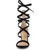 image:imageAllegra K Women Faux Suede Open Toe Stiletto Heel Lace Up Sandals  Strappy design ABS heel Open toe Lace up Stiletto heel Office Party Evening Dating 3 34 inch heightBlack