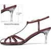 image:imageAllegra K Womens Gladiator Strappy TStrap Stiletto Heels Cherry Red Sandals 10 M US