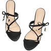 image:imageAllegra K Womens Open Toe Slide on Strappy Stiletto Heels Black Sandals 6 M US
