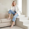 image:imageAllegra K Womens Open Toe Slide on Strappy Stiletto Heels White Sandals 8 M US