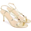 image:imageAllegra K Womens Sandal Strappy Gold Stiletto Heel 8 M US  8 Gold