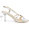 image:imageAllegra K Womens Sandal Strappy Silver Stiletto Heel 65 M US  65 Silver