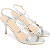 image:imageAllegra K Womens Sandal Strappy Silver Stiletto Heel 8 M US  8 Silver